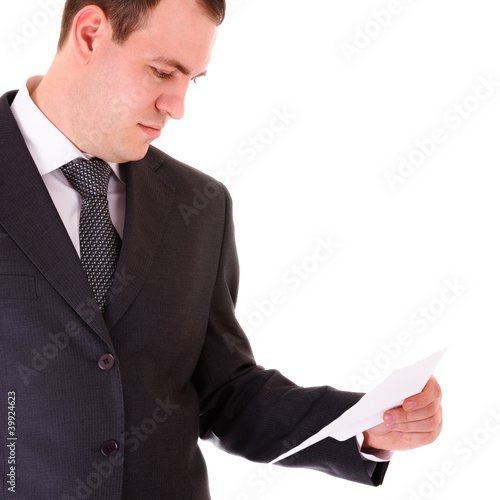Photo: businessman read paper businessman read paper
