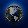 Circle panorama of Petrochemical industry.