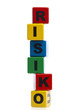 Risiko - Turm aus Bauklötzen