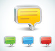 Colorful 3d bubble speech icon