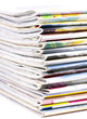 Foto: Stack of magazines isolated Stack of magazines isolated