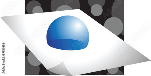 Illustration: White paper and paper weight White paper and paper weight