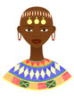 Etnic African woman with traditional jewelry