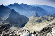 High mountain range landscape, valley