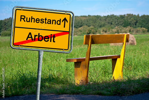Foto: Ortsschild Ruhestand Ortsschild Ruhestand