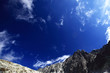 Blue sky over high mountain range, landscape