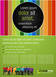 Colorful template for advertising with rainbow colors people