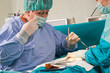 Medical team performing an operation
