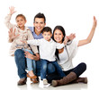Happy family smiling