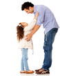 Girl hugging her father