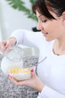 Woman preparing breakfast