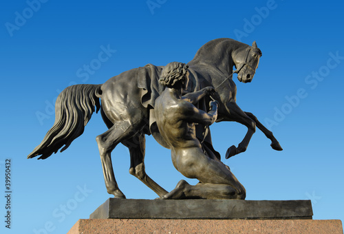 Photo: Sculpture of Man and Horse Sculpture of Man and Horse