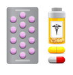 packaging of tablets, bottle and pills