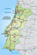 Portugal als Umgebungskarte mit Autobahnen