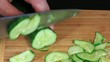 Cutting cucumber