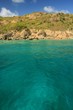 Clear torquoise water and tropical caribbean island