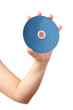 hand holding blu-ray disk