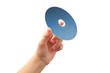 hand holding blu-ray disk