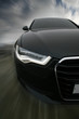 sports car goes on road