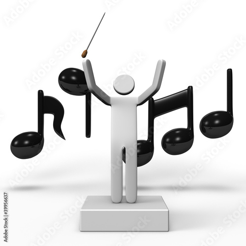 Illustration: MusicalConductorAndMusicalNote MusicalConductorAndMusicalNote
