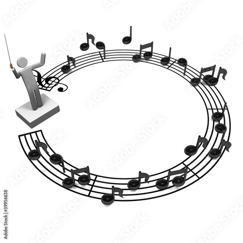 Illustration: CercleStaffNotationAndMusicalConductor CercleStaffNotationAndMusicalConductor