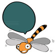 dragonfly with speech bubble