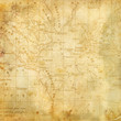 Illustration: Background with the old map of the Americas Background with the old map of the Americas