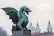 Zmajski most (Dragon bridge), Ljubljana, Slovenia, Europe Zmajski most (Dragon bridge), Ljubljana, Slovenia, Europe
