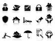 insurance icons set