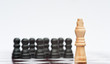 Chess game of strategy business concept application