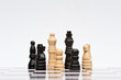 Chess game of strategy business concept application