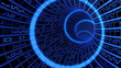 Digital tunnel with flares. HD. Looped.