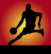 playing basketball