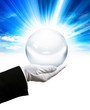 crystal ball in hand