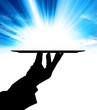 sky on dish