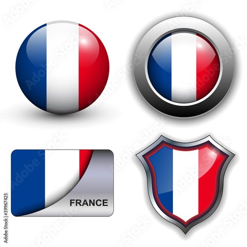 Vector: France flag icons France flag icons