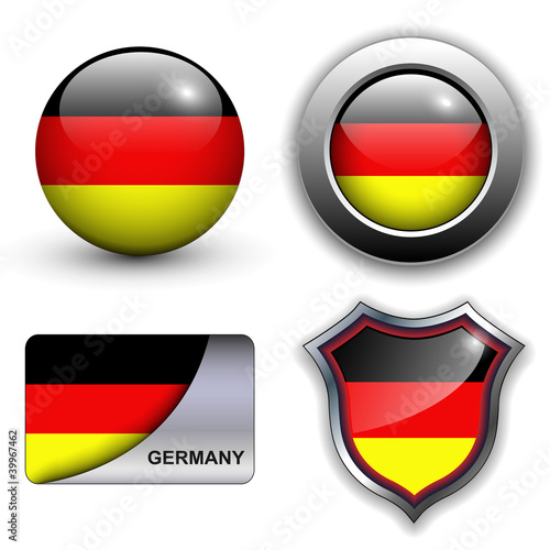 Vektor: German flag icons German flag icons