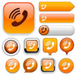 Phone high-detailed web button collection.