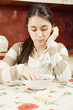 Woman with plate