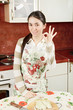 Woman gesturing okay sign