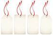 4 Little Hangtags Red Bow