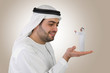 arabian business man in a communication business concept