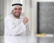 successful arabian businessman / executive in office