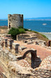 Старая мельница и разрушенная базилика. Болгария. Несебр.