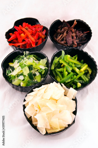Photo: Sliced vegetables Sliced vegetables