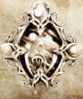 Sketch of tattoo art, magic mirror