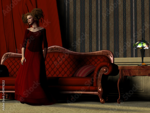Illustration: Lady in Red Lady in Red