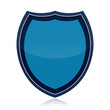 Protection shield isolated over white background