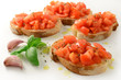 Photo: Bruschetta with tomato, garlic, olive oil and basil Bruschetta with tomato, garlic, olive oil and basil