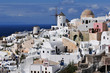 Amazing view on the windmill of Oia and its domes - Santorini